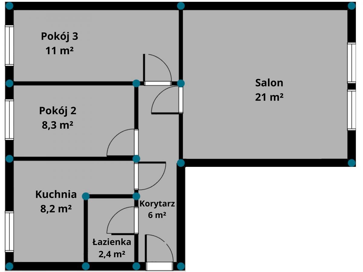 Mieszkanie 3 pokojowe na Sprzedaż