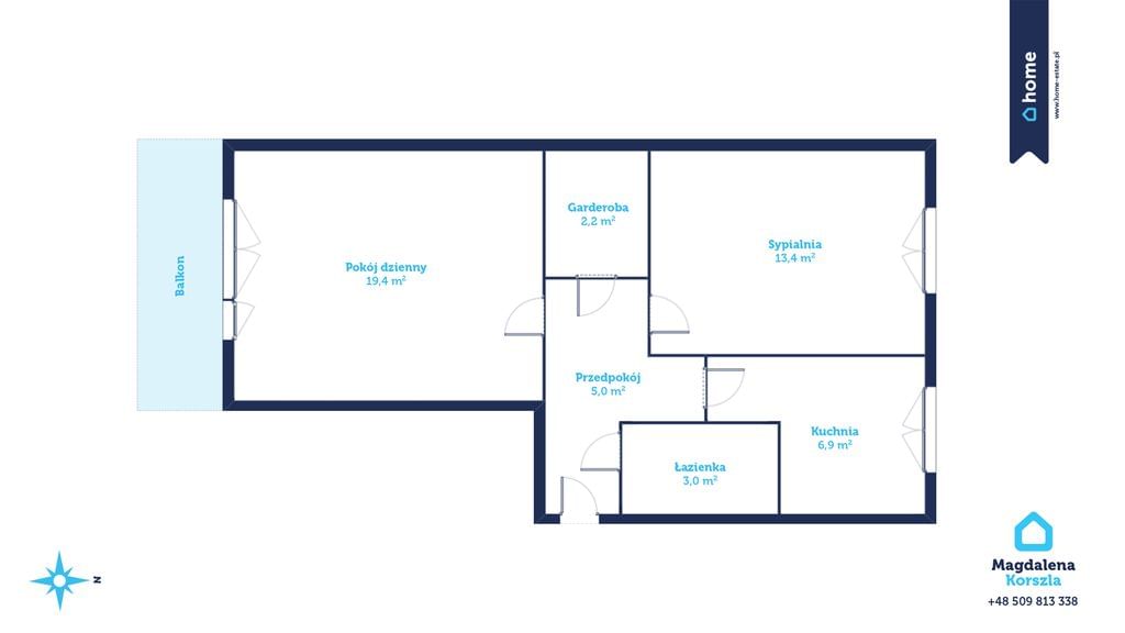 Mieszkanie 2 pokojowe na Sprzedaż