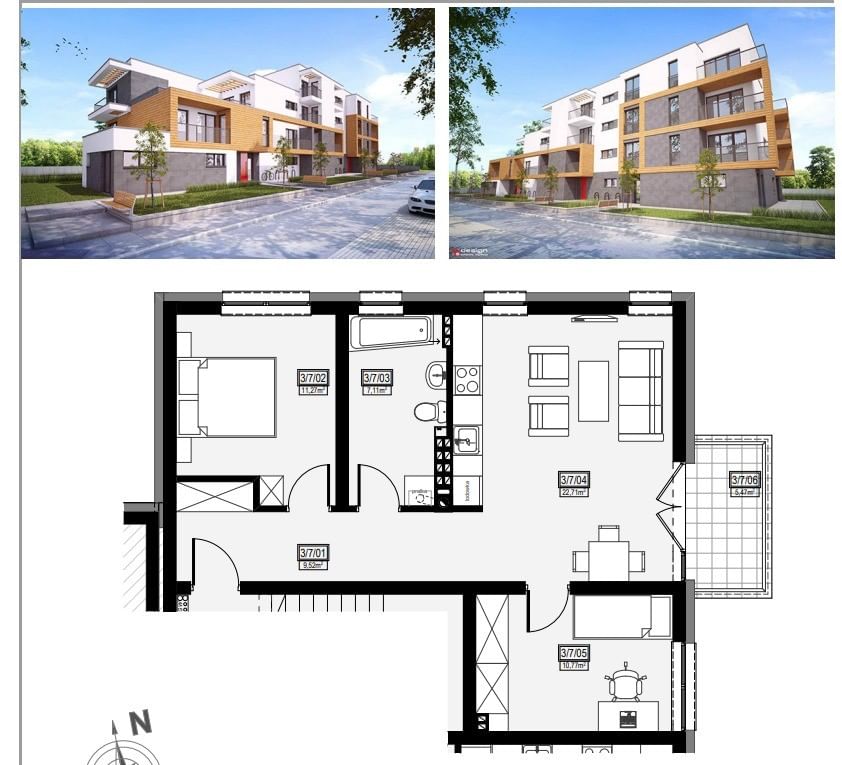 Mieszkanie 3 pokojowe na Sprzedaż