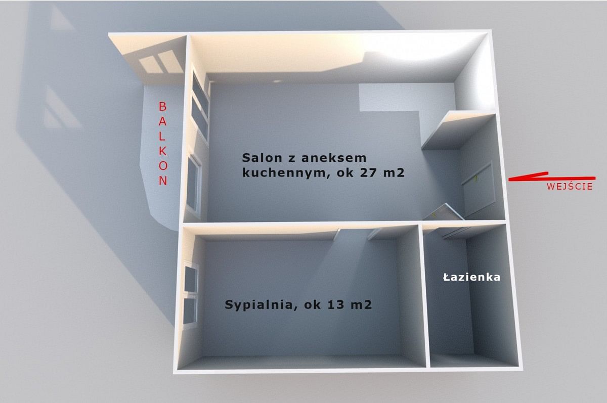 Mieszkanie 2 pokojowe na Sprzedaż