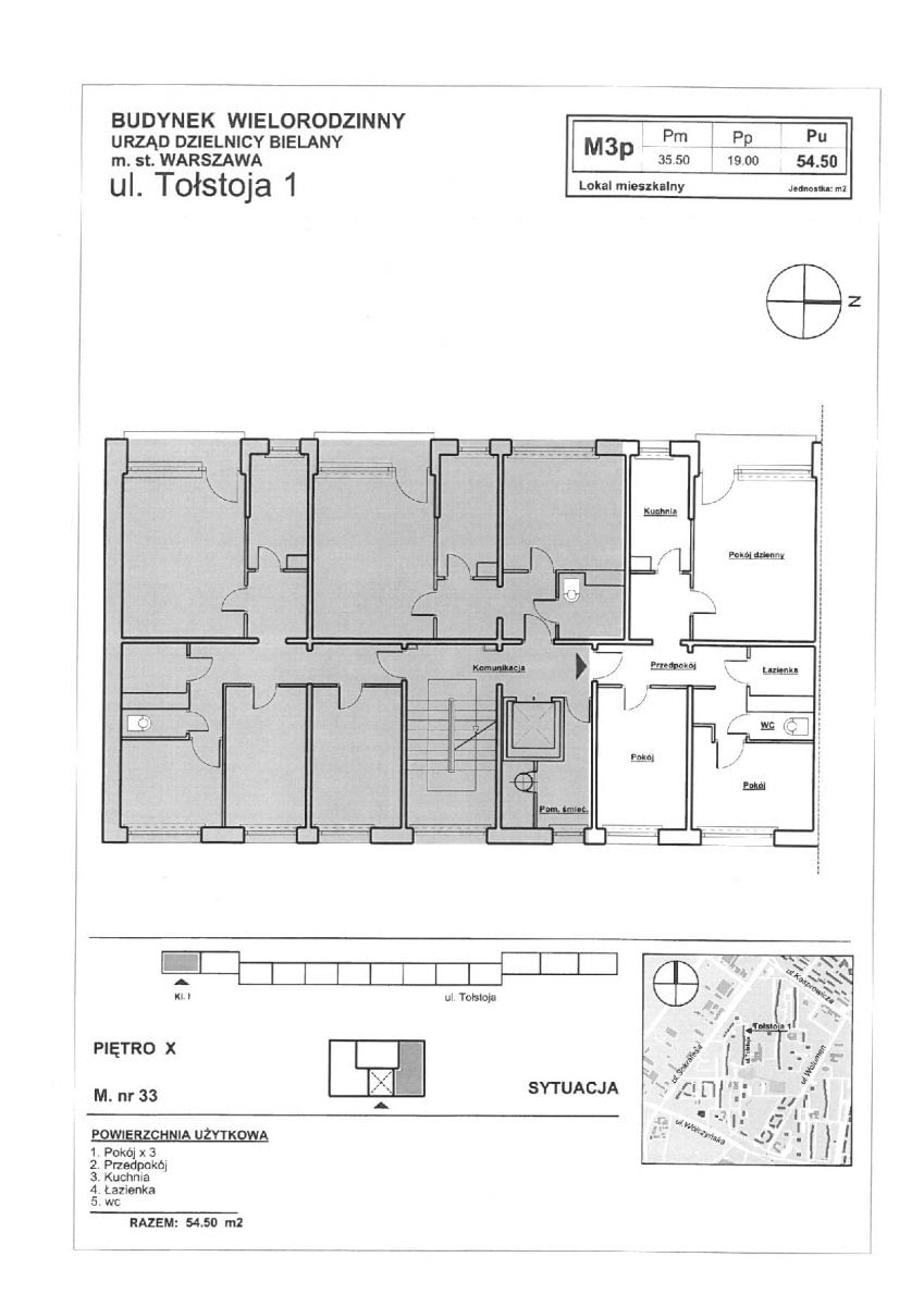 Mieszkanie 3 pokojowe na Sprzedaż