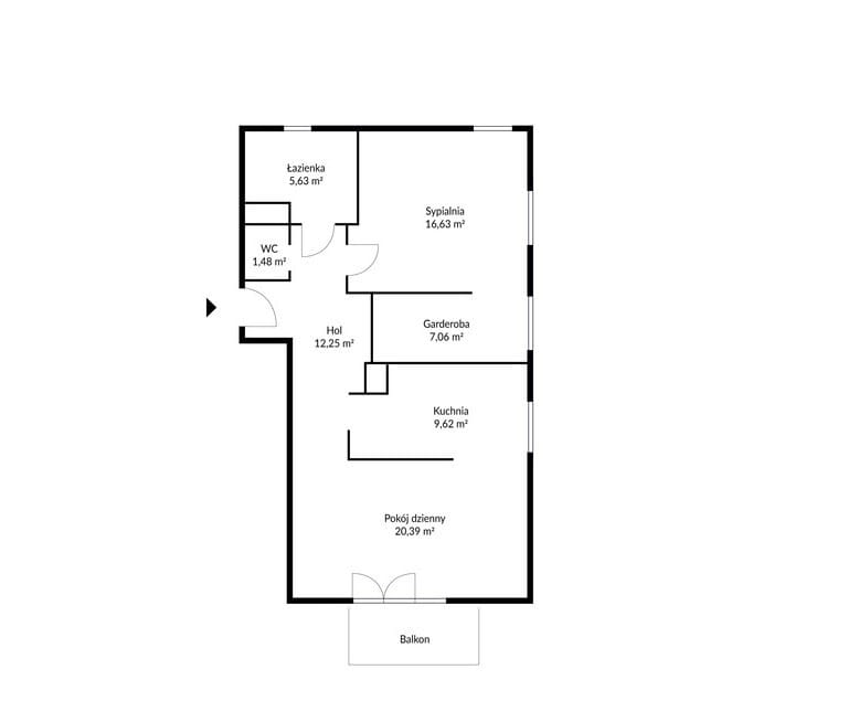 Mieszkanie 2 pokojowe na Sprzedaż