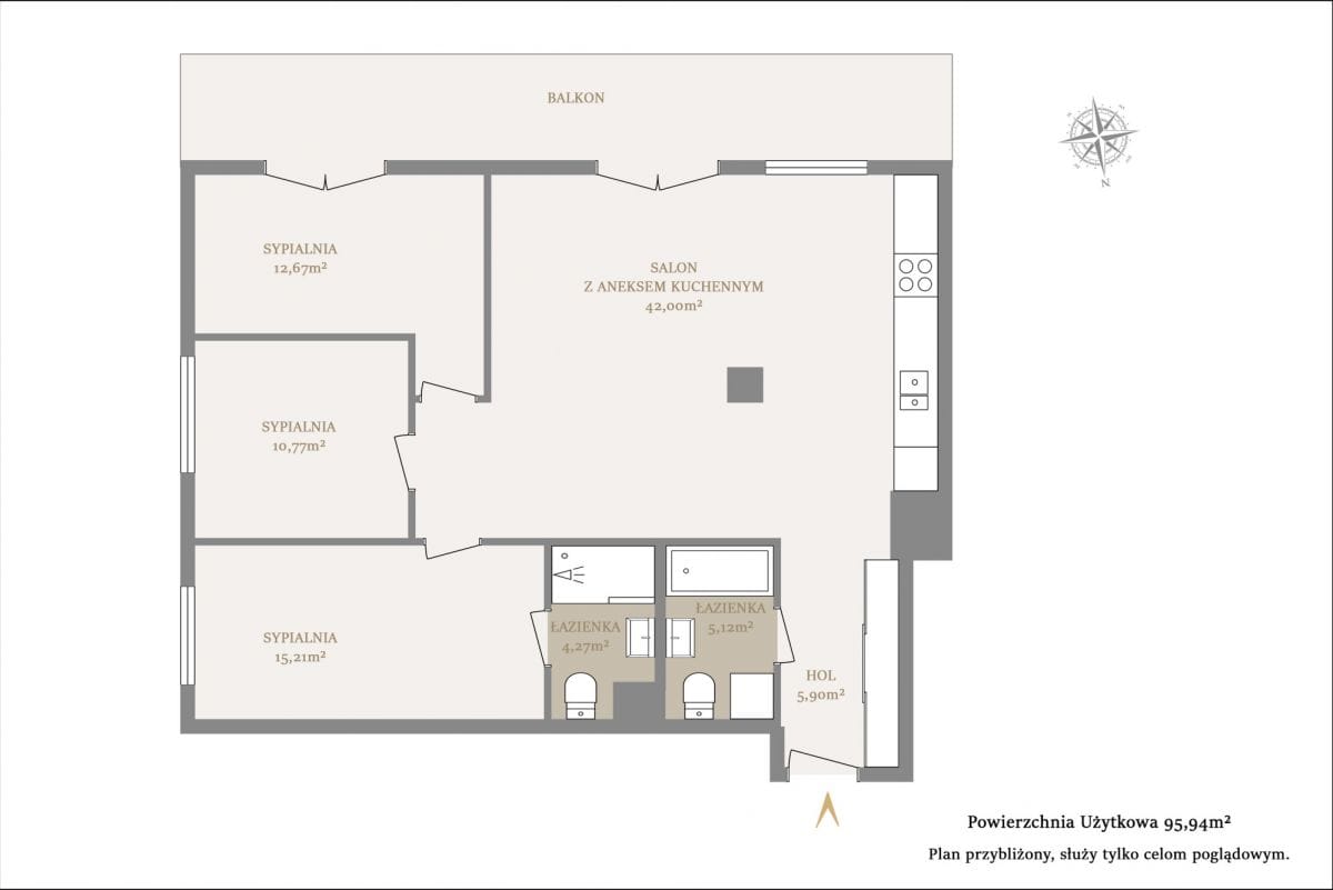 Mieszkanie 4 pokojowe na Sprzedaż