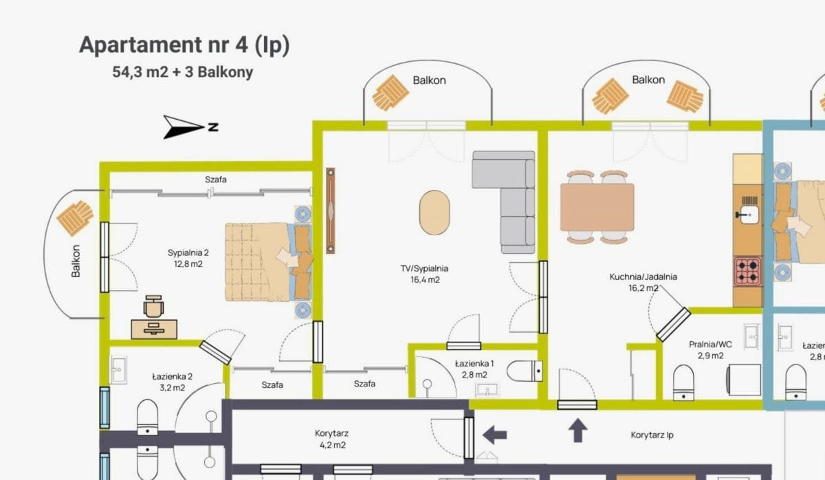 Mieszkanie 3 pokojowe na Sprzedaż