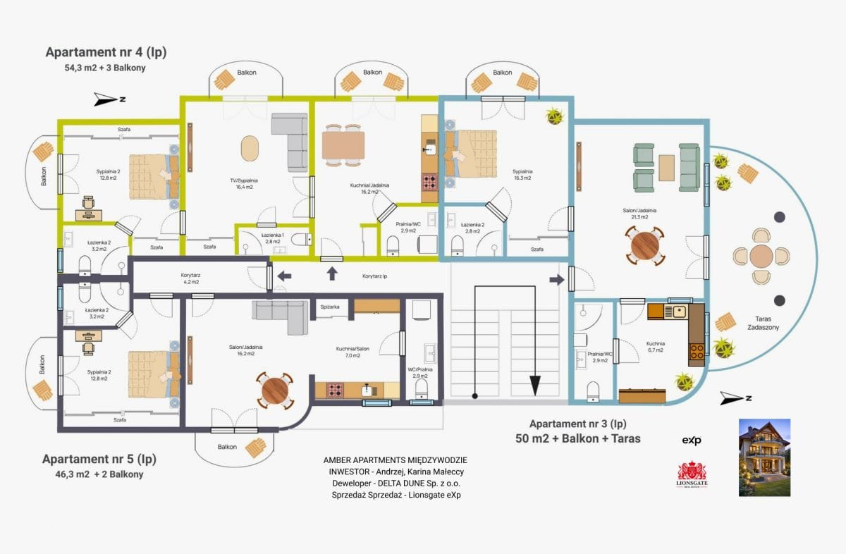 Mieszkanie 3 pokojowe na Sprzedaż