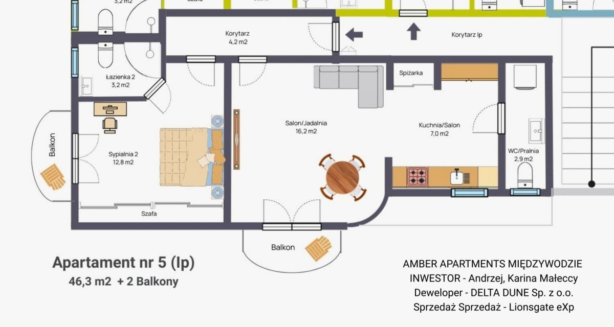 Mieszkanie 3 pokojowe na Sprzedaż