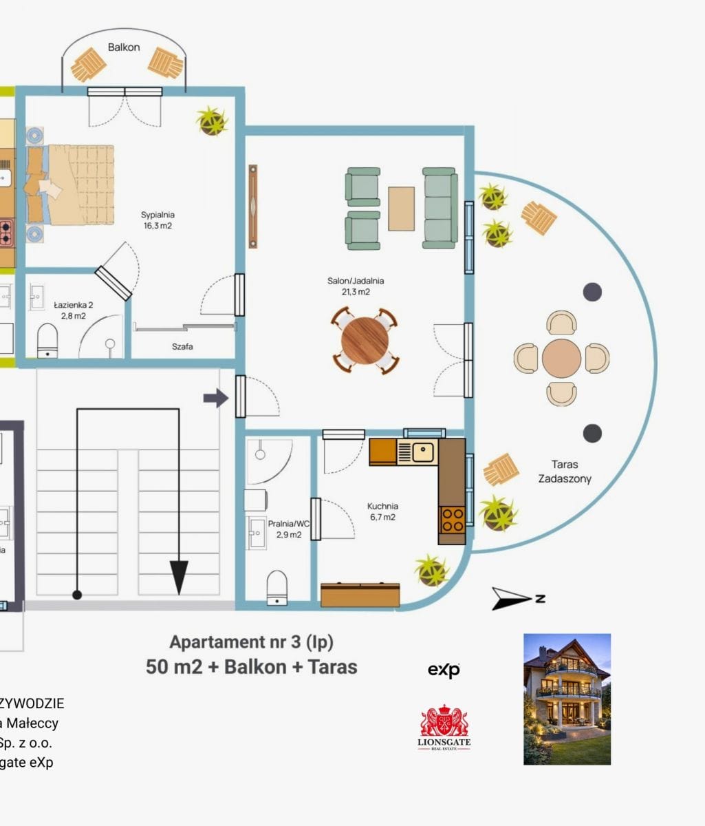 Mieszkanie 3 pokojowe na Sprzedaż