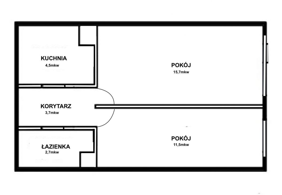 Mieszkanie 2 pokojowe na Sprzedaż