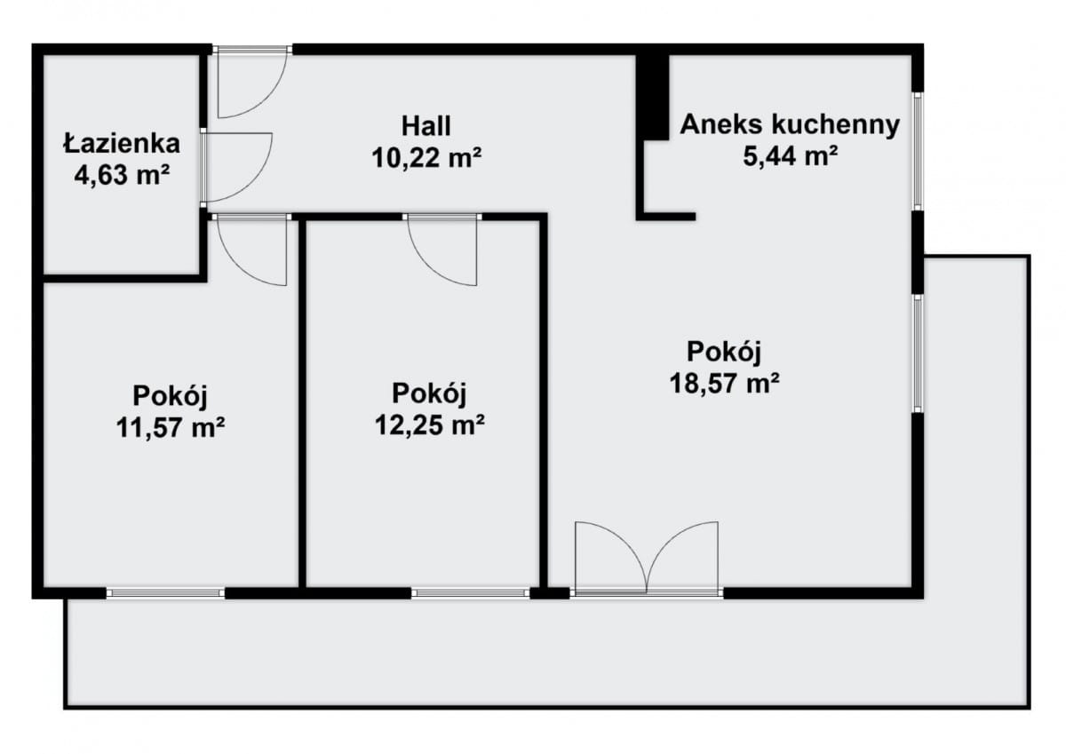 Mieszkanie 3 pokojowe na Sprzedaż
