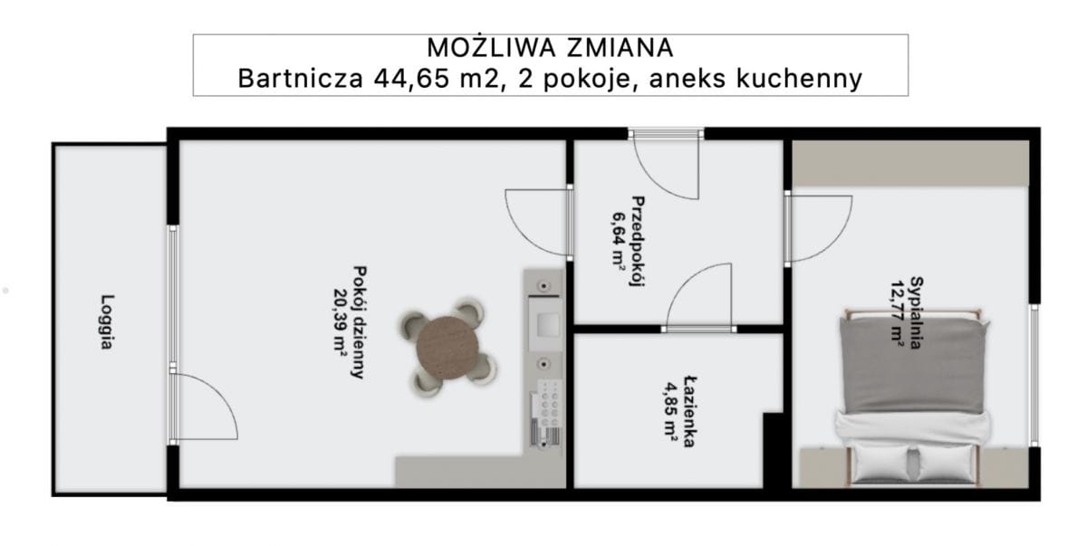 Mieszkanie 1 pokojowe na Sprzedaż