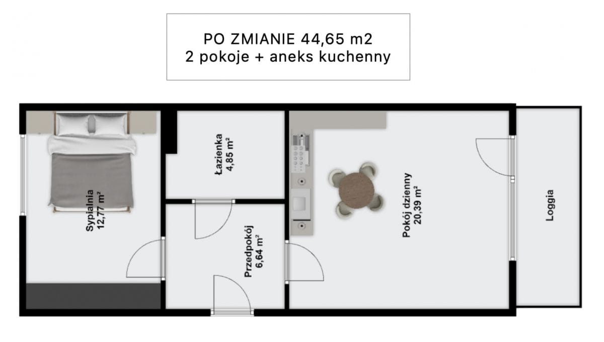Mieszkanie 1 pokojowe na Sprzedaż