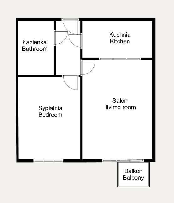 Mieszkanie 2 pokojowe na Sprzedaż