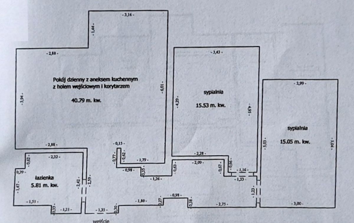 Mieszkanie 3 pokojowe na Sprzedaż