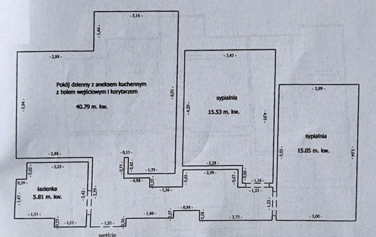 Mieszkanie 3 pokojowe na Sprzedaż