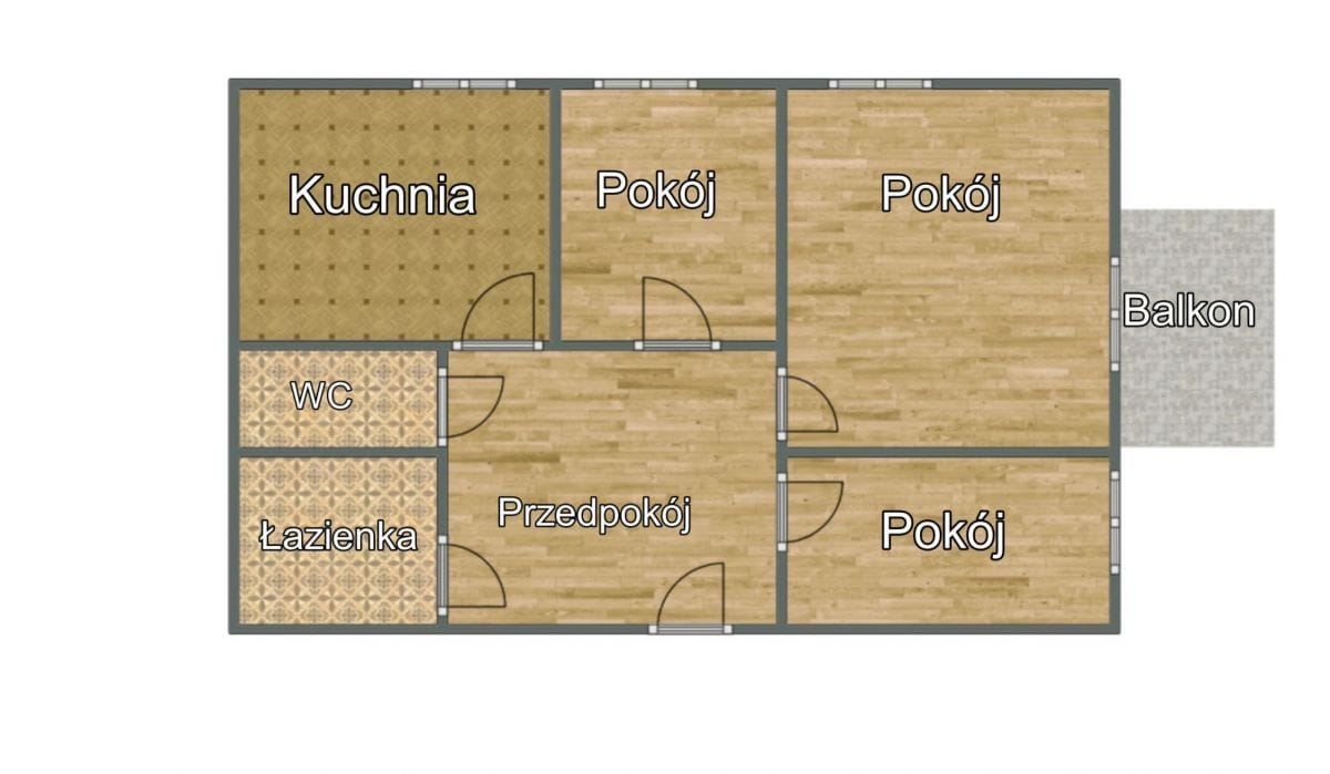 Mieszkanie 3 pokojowe na Sprzedaż