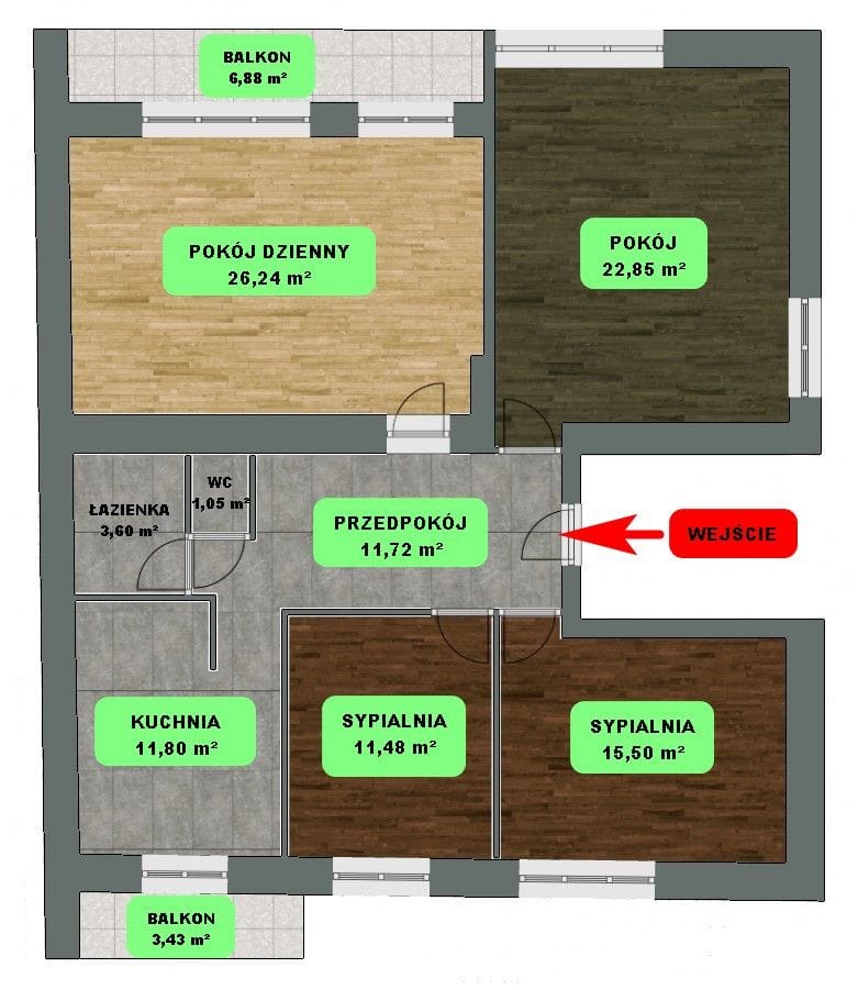 Mieszkanie 4 pokojowe na Sprzedaż