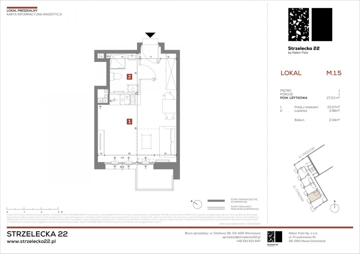 Mieszkanie 1 pokojowe na Sprzedaż