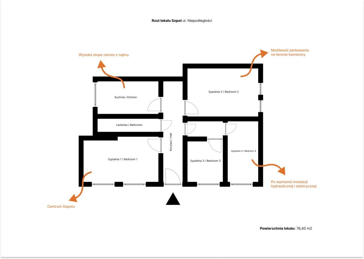 Mieszkanie 4 pokojowe na Sprzedaż