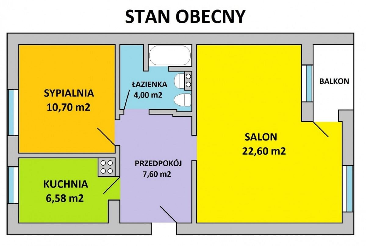 Mieszkanie 2 pokojowe na Sprzedaż