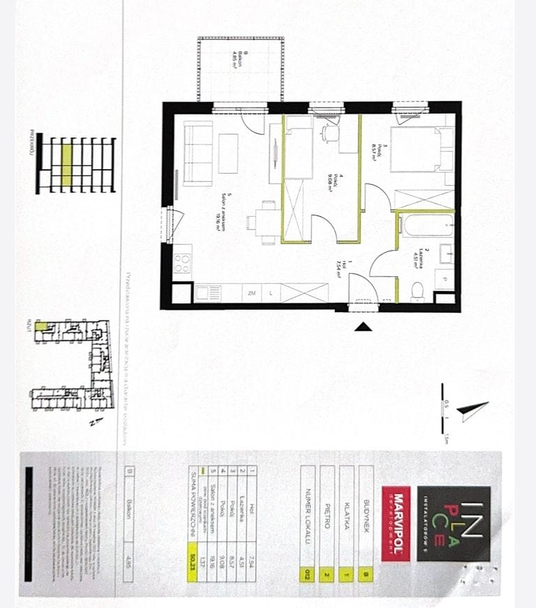 Mieszkanie 3 pokojowe na Wynajem