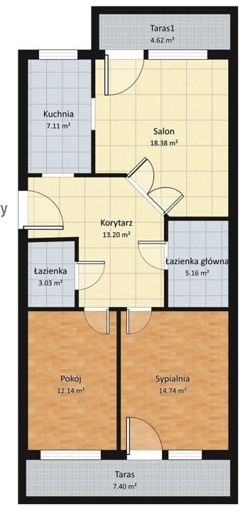 Mieszkanie 3 pokojowe na Sprzedaż