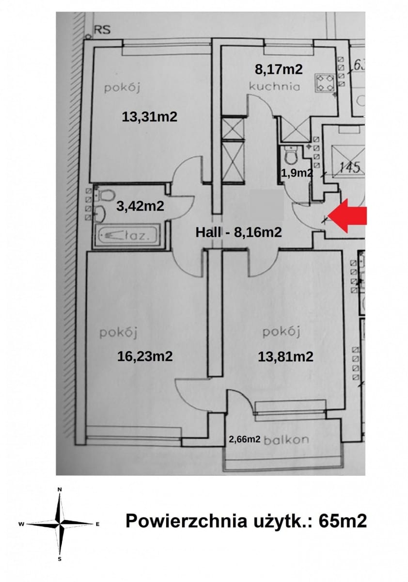 Mieszkanie 3 pokojowe na Sprzedaż