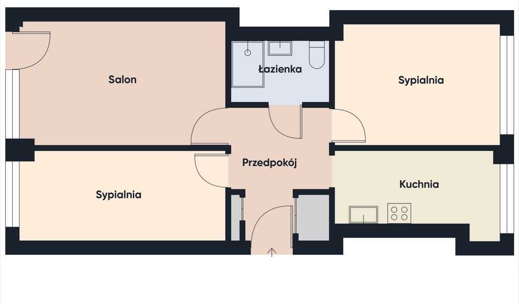 Mieszkanie 3 pokojowe na Sprzedaż