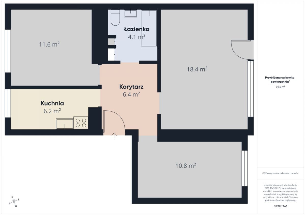 Mieszkanie 3 pokojowe na Sprzedaż