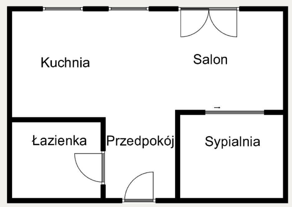 Mieszkanie 2 pokojowe na Sprzedaż