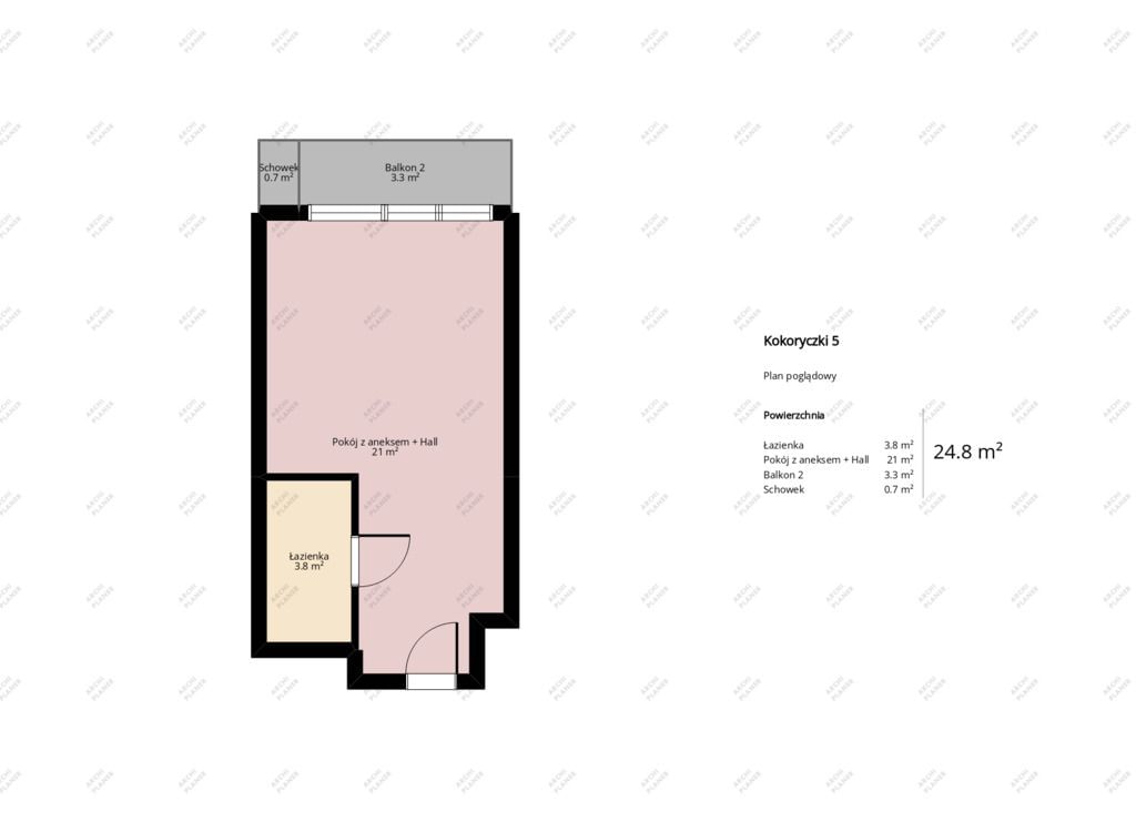 Mieszkanie 1 pokojowe na Sprzedaż