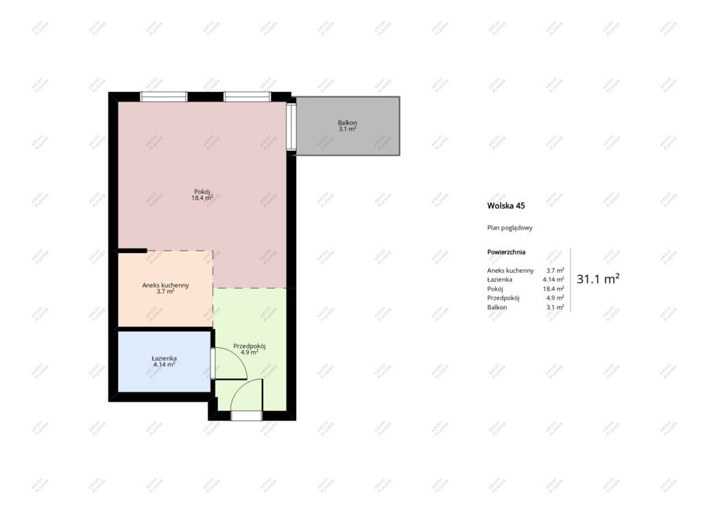 Mieszkanie 1 pokojowe na Sprzedaż