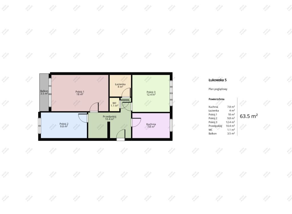 Mieszkanie 3 pokojowe na Sprzedaż
