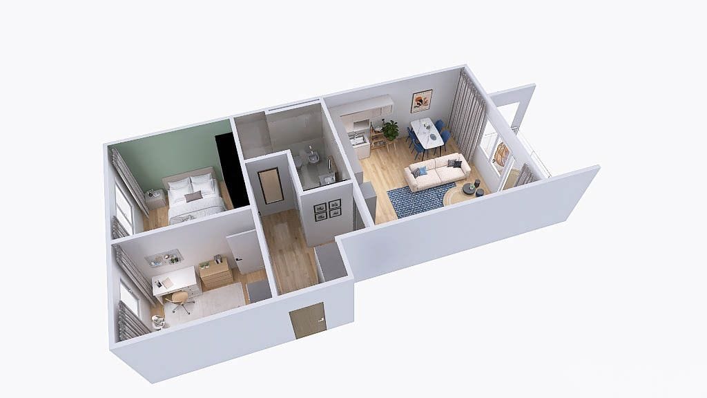 Mieszkanie 2 pokojowe na Sprzedaż