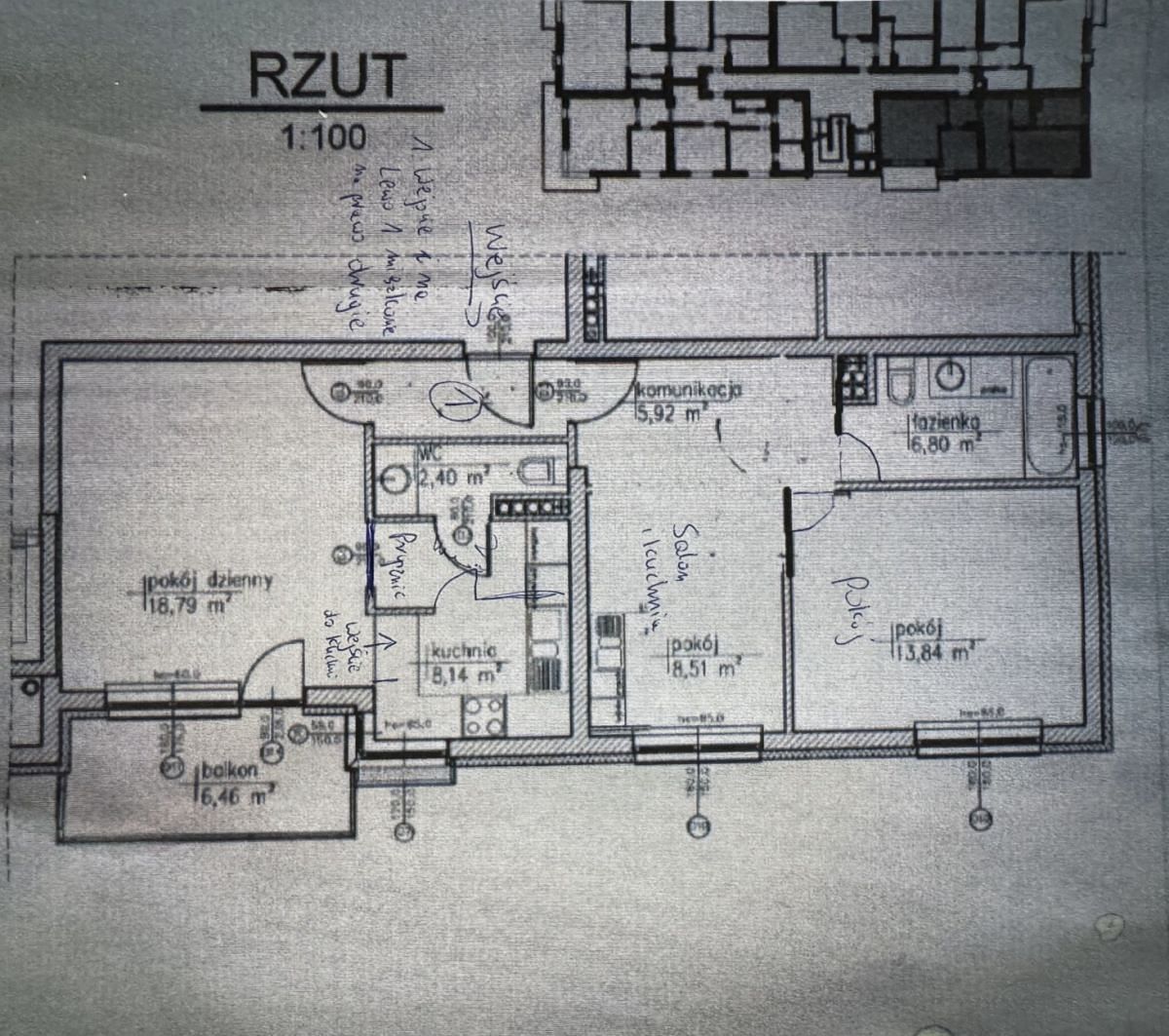 Mieszkanie 3 pokojowe na Sprzedaż