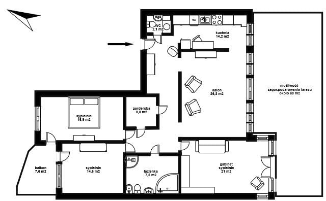 Mieszkanie 4 pokojowe na Sprzedaż