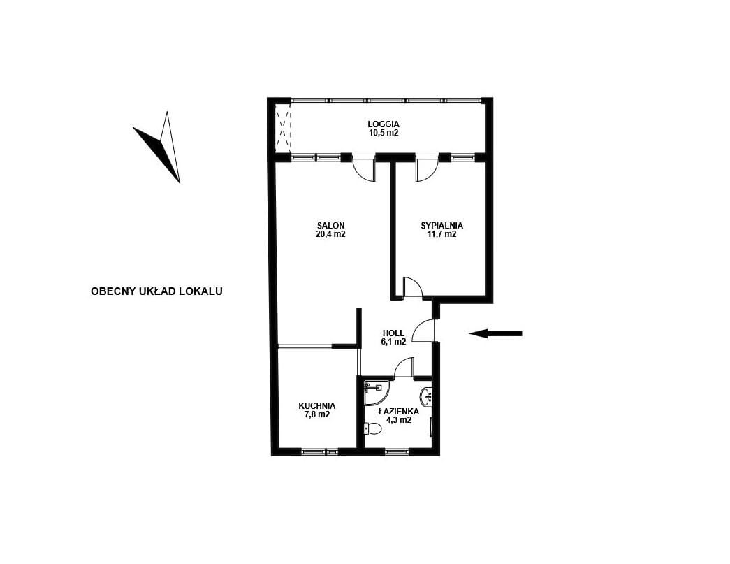 Mieszkanie 2 pokojowe na Sprzedaż