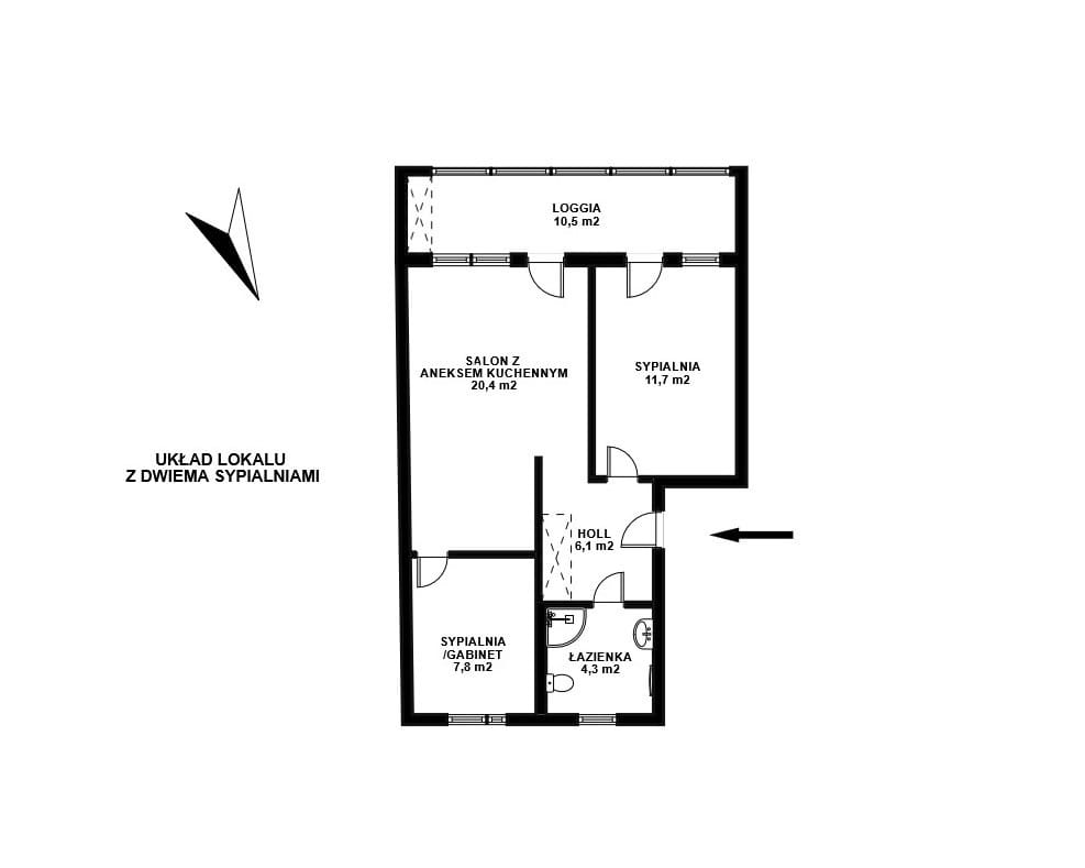 Mieszkanie 2 pokojowe na Sprzedaż