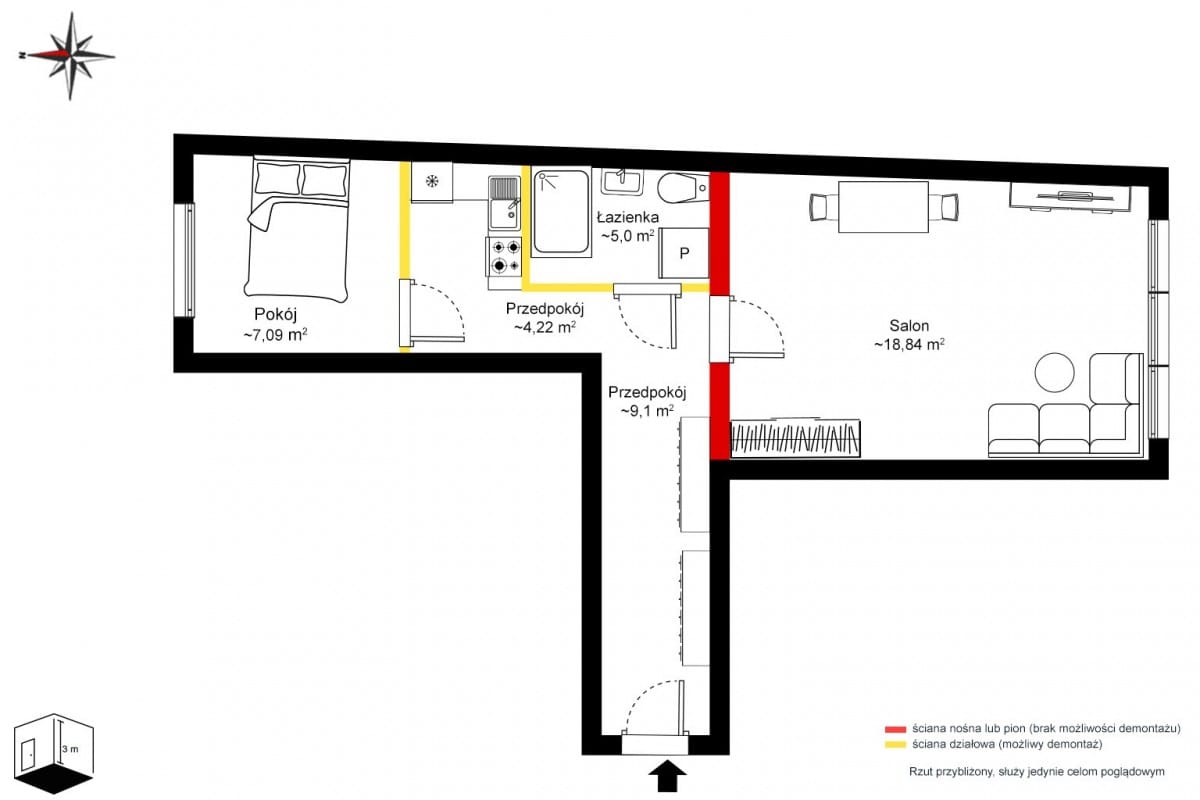 Mieszkanie 2 pokojowe na Sprzedaż