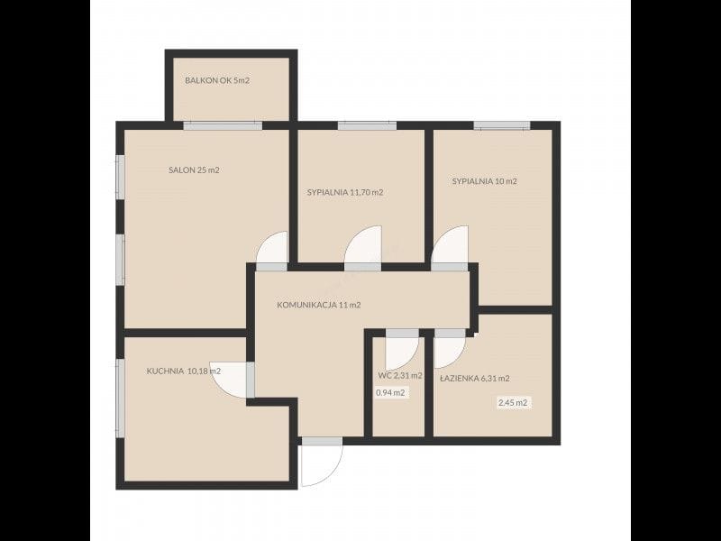 Mieszkanie 3 pokojowe na Wynajem