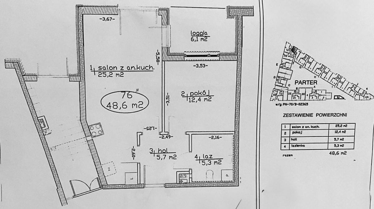 Mieszkanie 2 pokojowe na Sprzedaż
