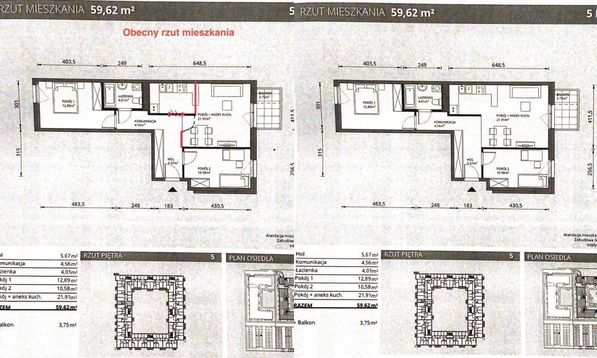 Mieszkanie 3 pokojowe na Sprzedaż
