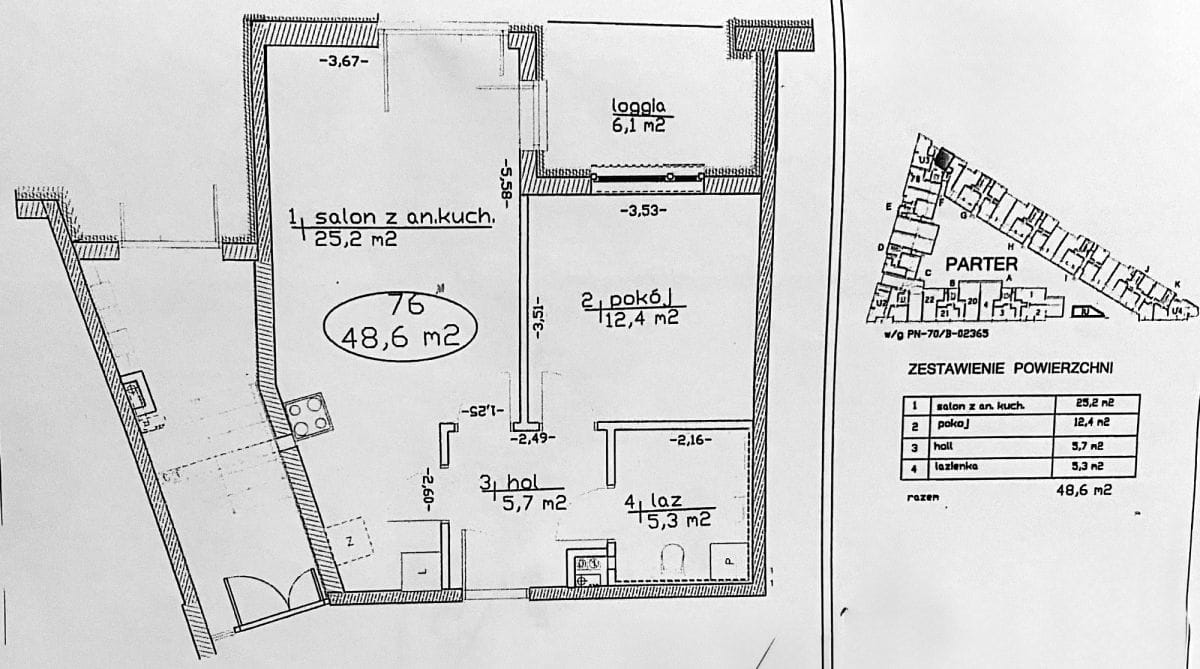 Mieszkanie 2 pokojowe na Sprzedaż
