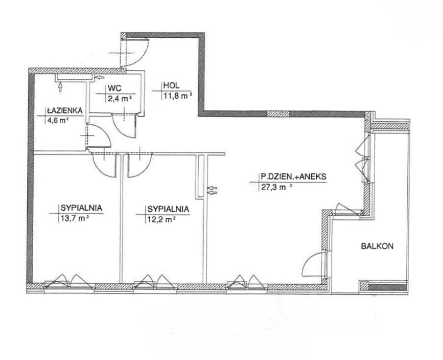 Mieszkanie 3 pokojowe na Sprzedaż