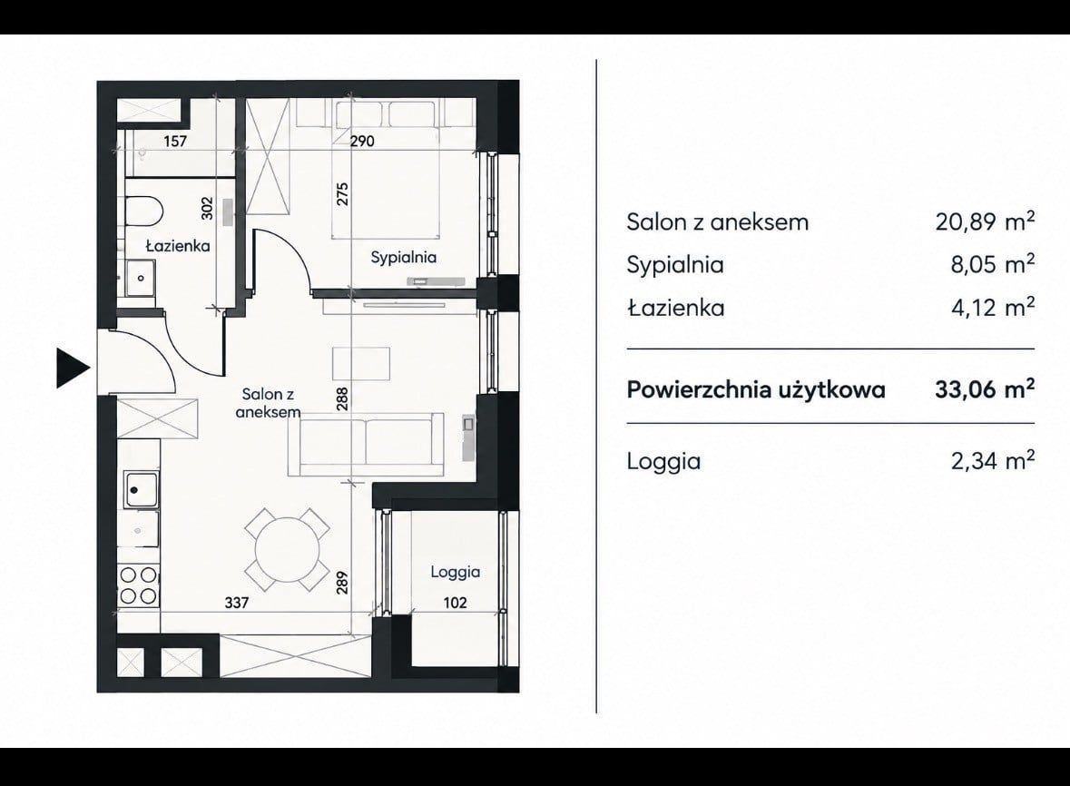 Mieszkanie 2 pokojowe na Sprzedaż