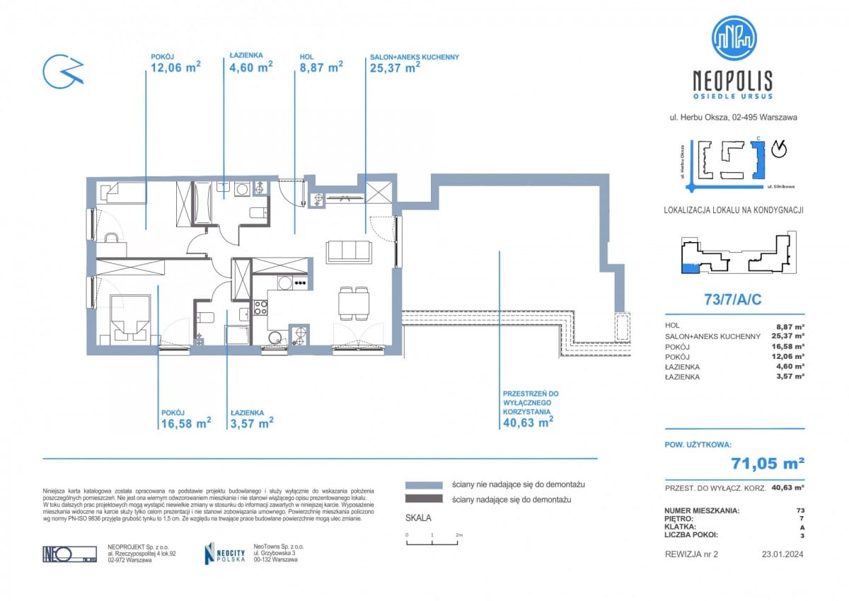 Mieszkanie 3 pokojowe na Wynajem