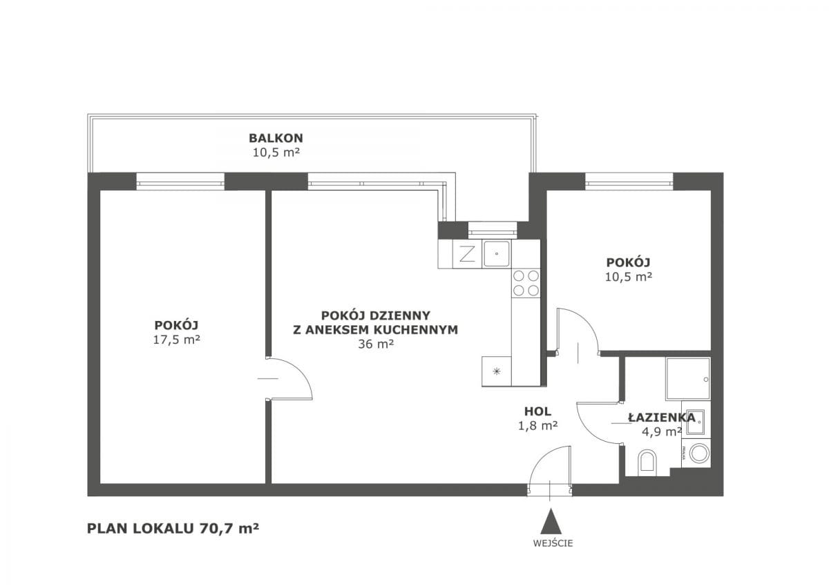 Mieszkanie 3 pokojowe na Sprzedaż