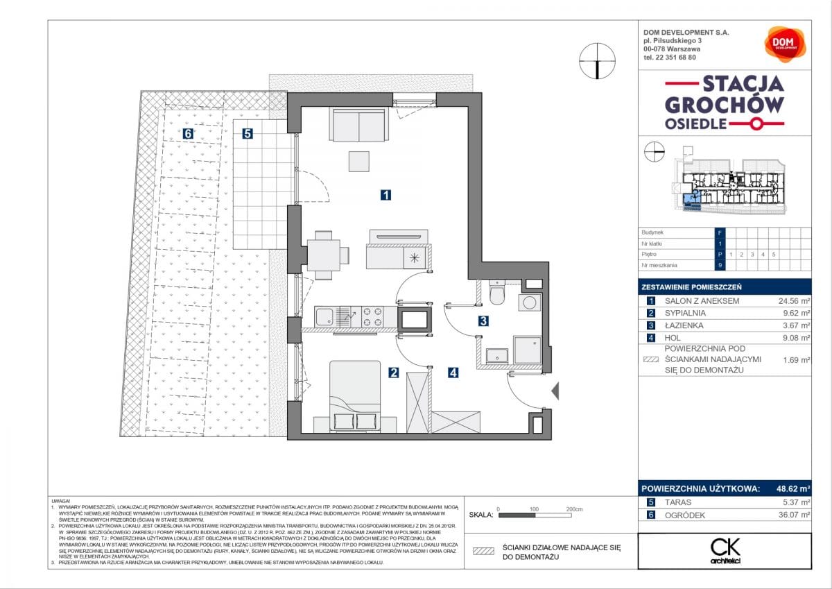 Mieszkanie 2 pokojowe na Sprzedaż