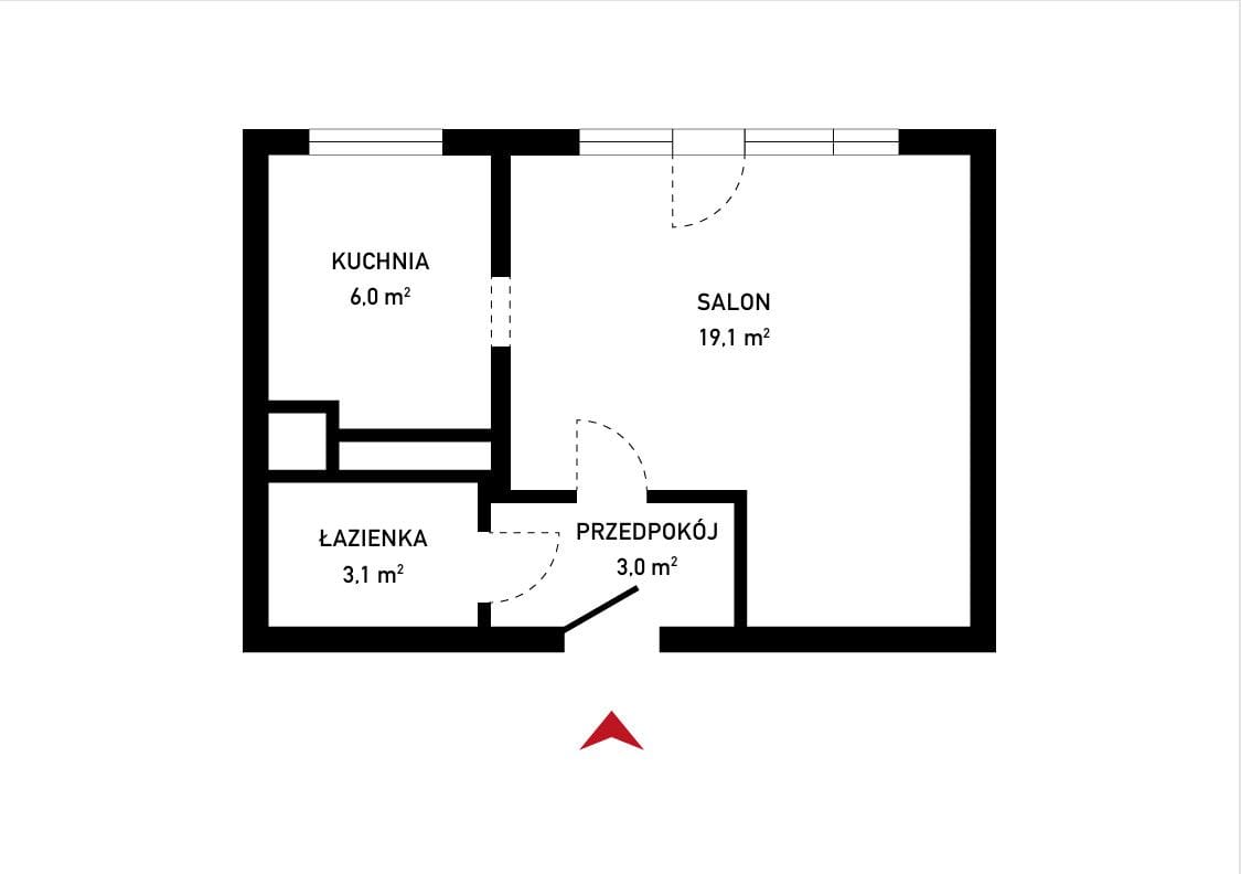 Mieszkanie 1 pokojowe na Sprzedaż