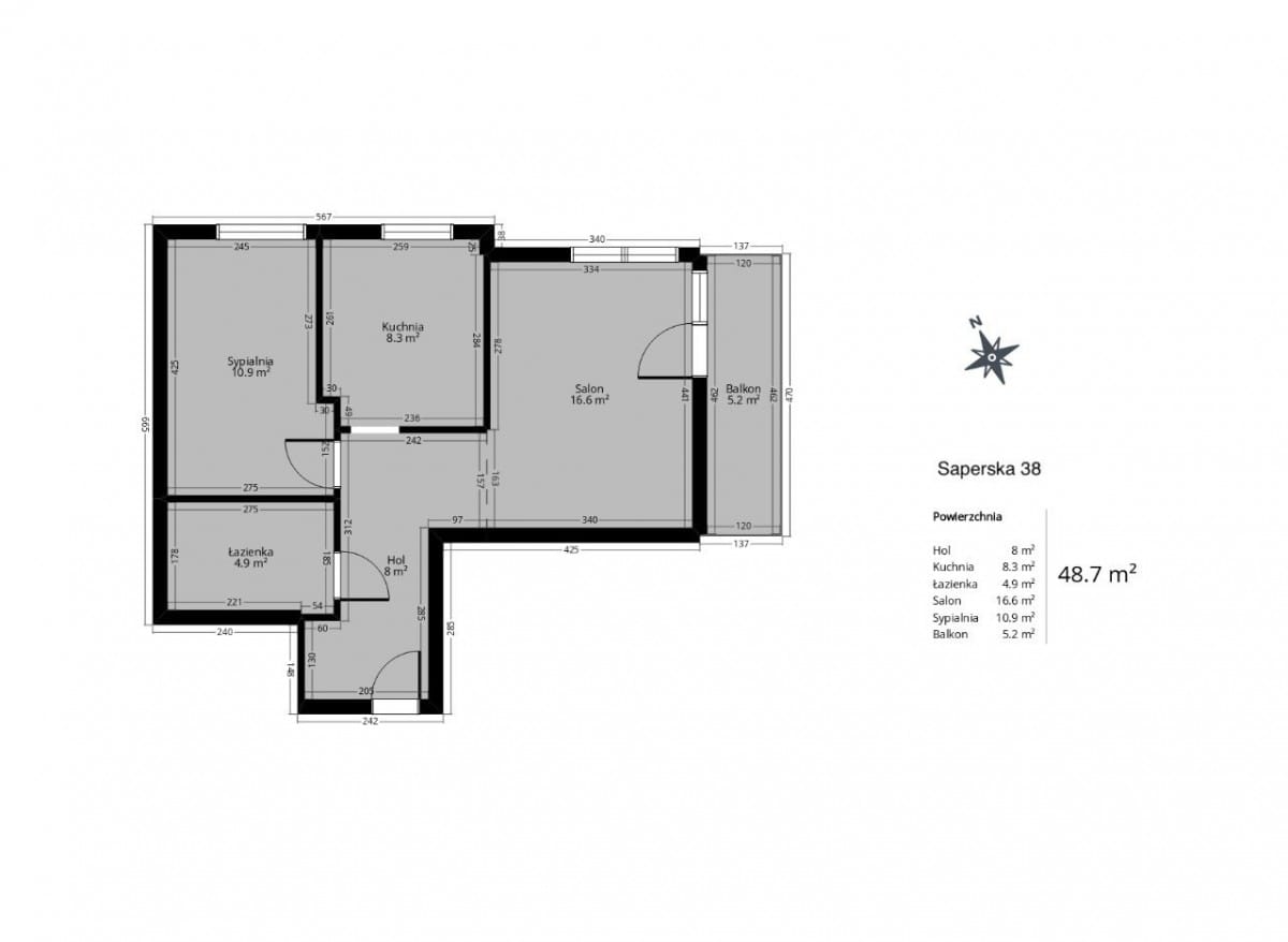 Mieszkanie 2 pokojowe na Sprzedaż