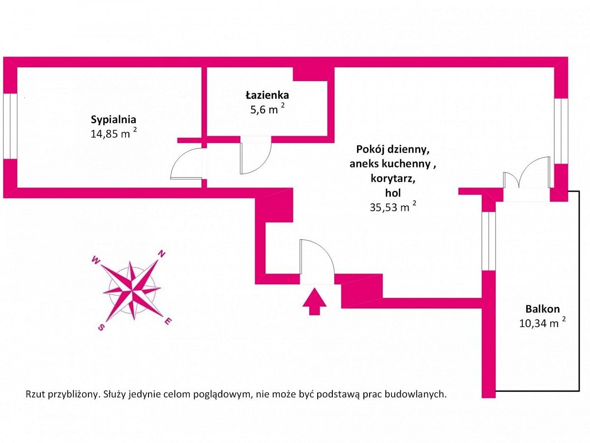 Mieszkanie 2 pokojowe na Sprzedaż